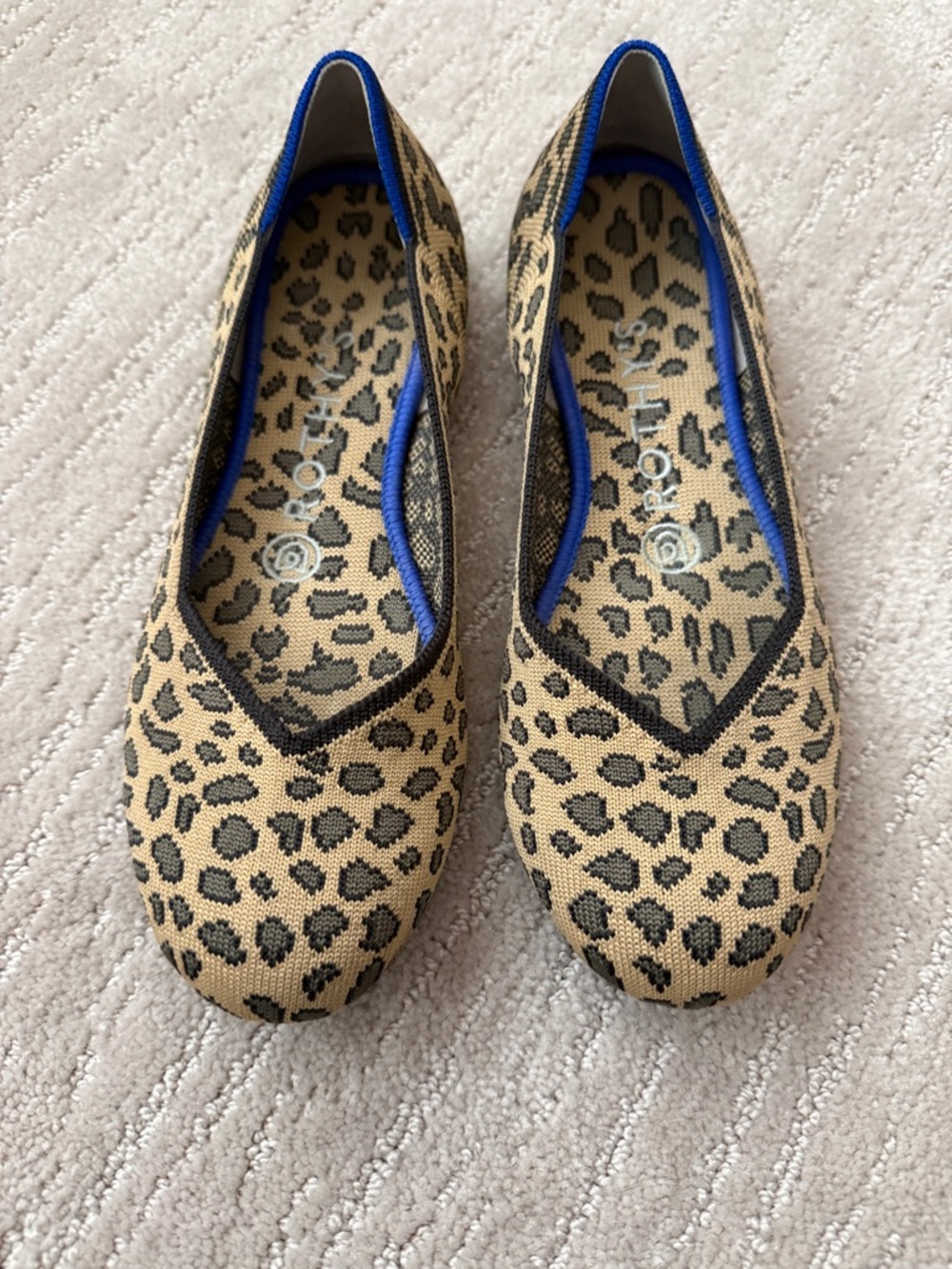 Rothy Leopard Print Women's Ballet Flats